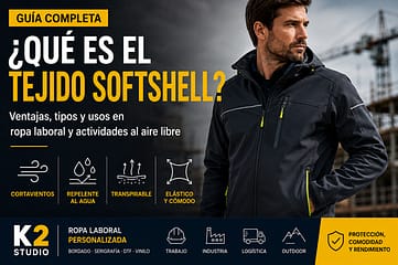 Guía completa sobre qué es el tejido Softshell, sus ventajas, tipos y usos en ropa laboral con chaqueta Softshell profesional.