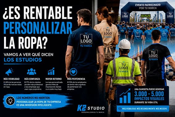 Ropa corporativa personalizada con logotipos de empresa y patrocinio de eventos deportivos para aumentar la visibilidad de marca.