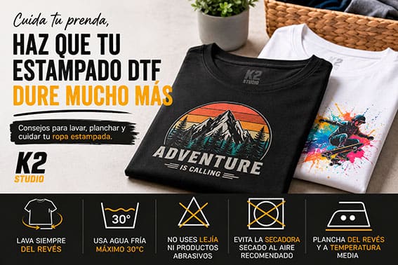 Cómo cuidar una camiseta estampada con DTF