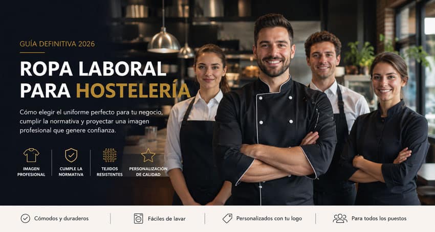 Ropa laboral para hostelería: uniformes personalizados para restaurantes, bares, cafeterías y hoteles